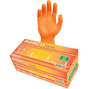 Orange Nitrile 4mil Examination Glove Powder Free Large 100x10